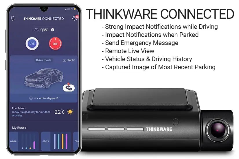 Thinkware Front & Rear Dash Cam Q850