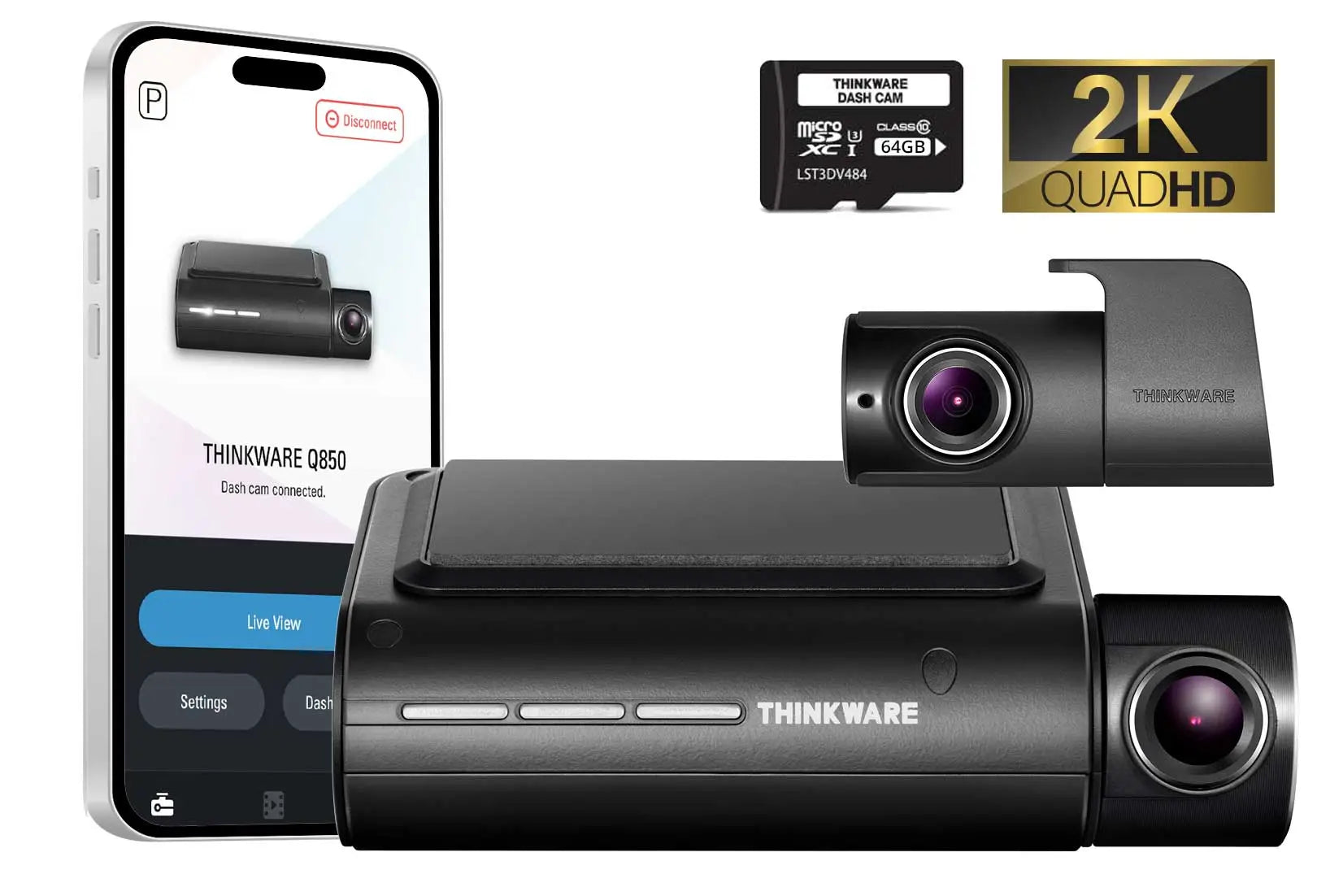 Thinkware Front & Rear Dash Cam Q850